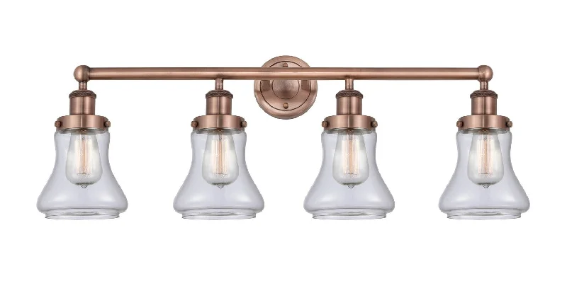 Waterproof Industrial Lighting for Wet AreasEdison Four Light Bath Vanity