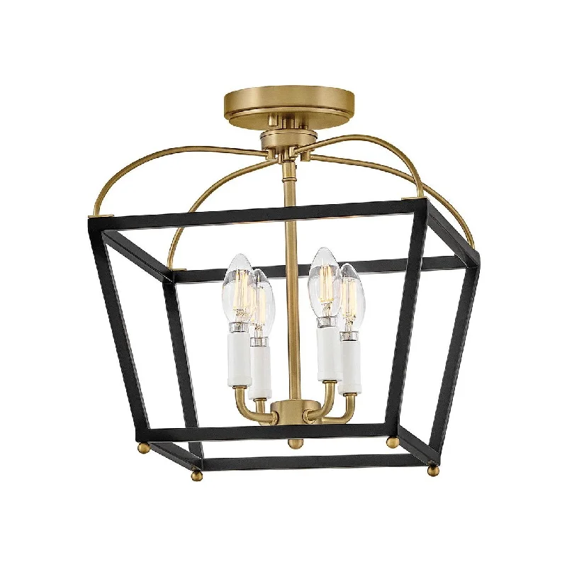 Smart track lighting with voice controlTate Small Semi-Flush Mount