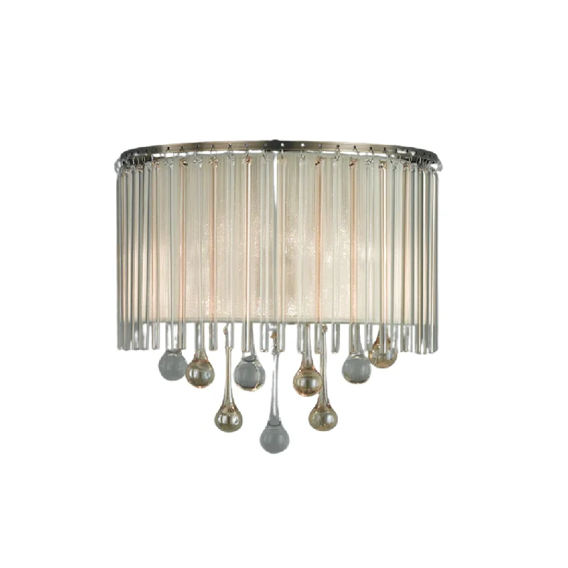 Track lighting with a brushed nickel finishAngelique 2Lt Wall Bracket - Bronze Finish