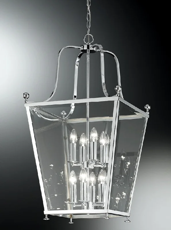 Track lighting for illuminating walkwaysAtticus 8 light Lantern - Chrome Finish