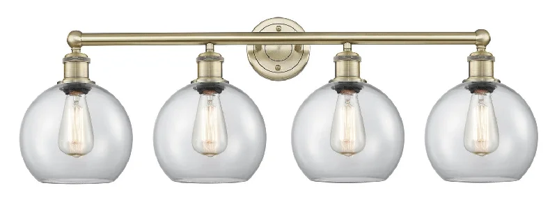 Industrial Exit Sign Lighting for Quick EvacuationDowntown Urban Four Light Bath Vanity