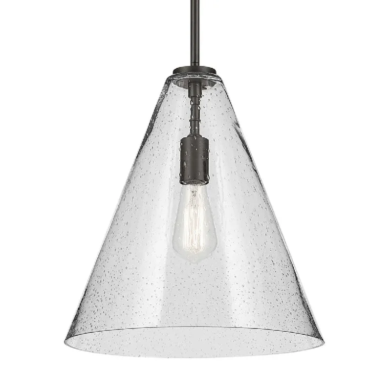 Corrosion - Resistant Industrial Lighting for Coastal FactoriesEverly 16" 1-Light Cone Pendant Light with Clear Seeded Glass, Olde Bronze Finish Corrosion - Resistant Industrial Lighting for Coastal FactoriesEverly 16" 1-Light Cone Pendant Light with Clear Seeded Glass, Olde Bronze Finish