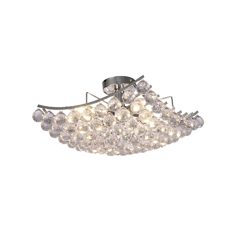 Track lighting with a long - lasting lifespanRayne Flush Ceiling Lamp With Acrylic Spheres, 4 Light E14 Polished Chrome Finish Track lighting with a long - lasting lifespanRayne Flush Ceiling Lamp With Acrylic Spheres, 4 Light E14 Polished Chrome Finish