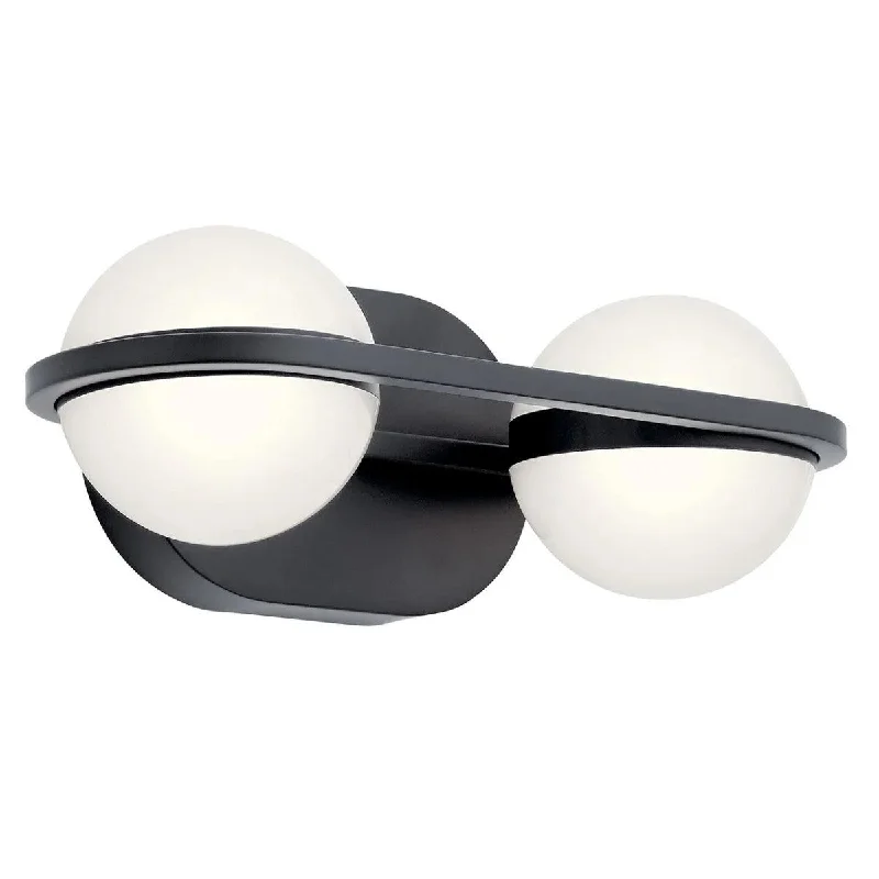 Energy - Efficient Industrial Lighting for Cost - SavingsBreffin 14 In 2-Lights LED Bathroom Vanity Light, Black Finish Energy - Efficient Industrial Lighting for Cost - SavingsBreffin 14 In 2-Lights LED Bathroom Vanity Light, Black Finish