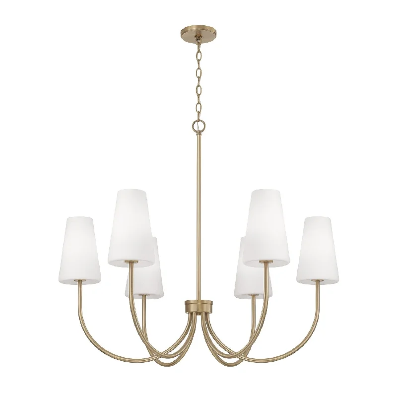 Shock - Resistant Industrial Lighting for Vibrating Machinery AreasAveritt Six Light Chandelier