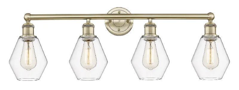Industrial Lighting for Metal Fabrication ShopsEdison Four Light Bath Vanity