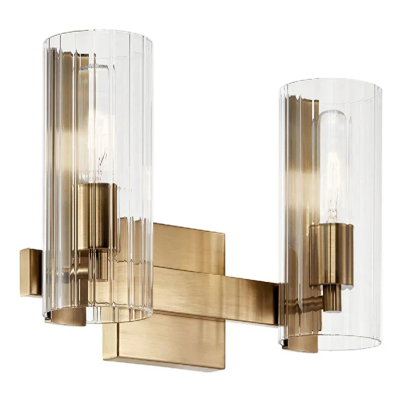 Industrial Lighting with High CRI (Color Rendering Index) for True Color PerceptionJemsa 13 In 2-Lights Bathroom Vanity Light With Clear Fluted Glass, Bronze Finish Industrial Lighting with High CRI (Color Rendering Index) for True Color PerceptionJemsa 13 In 2-Lights Bathroom Vanity Light With Clear Fluted Glass, Bronze Finish