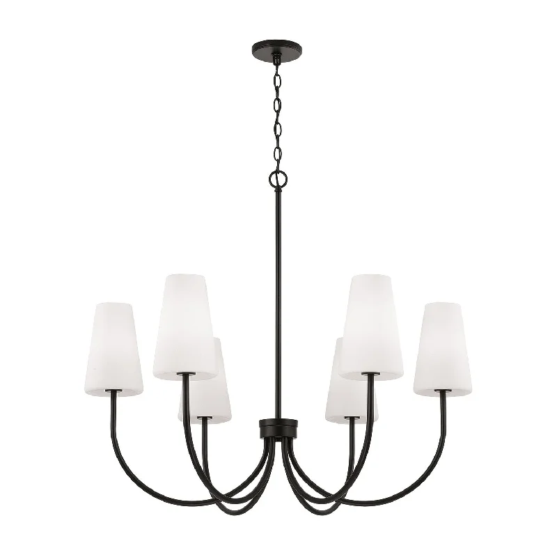 Industrial Area Lighting for Large Open SpacesAveritt Six Light Chandelier
