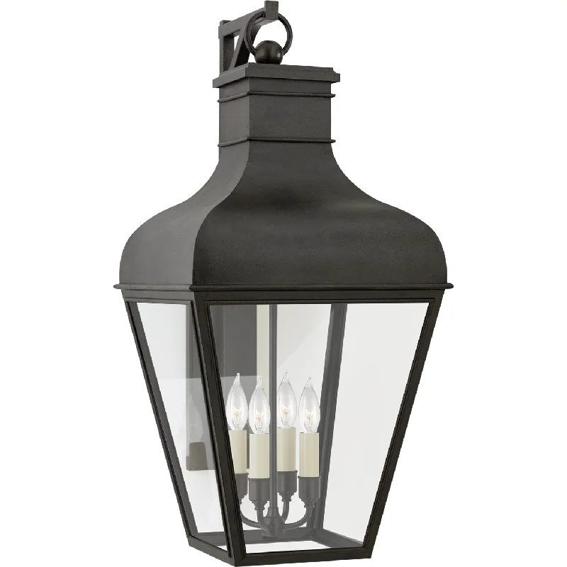 Track lighting with frosted glass shadesFremont Large Bracketed Wall Lantern