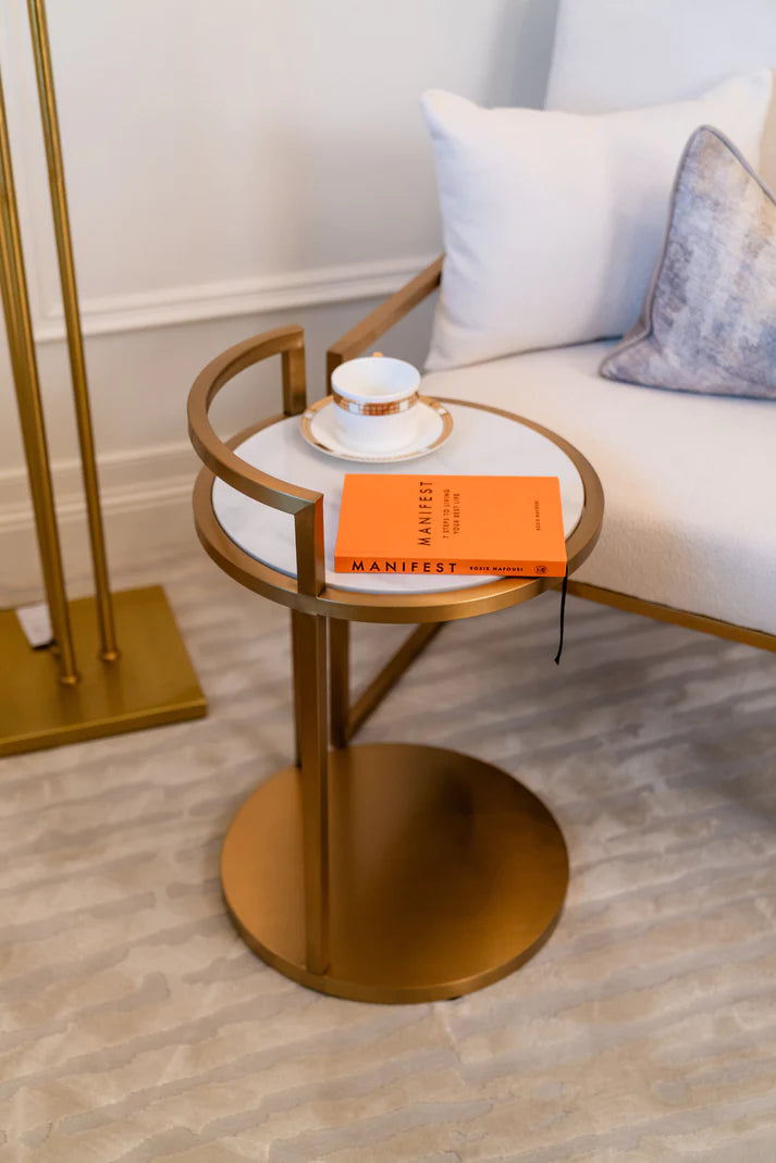 Track lighting with swivel heads for precise aimingTours Side Table Bronze - Finish Track lighting with swivel heads for precise aimingTours Side Table Bronze - Finish