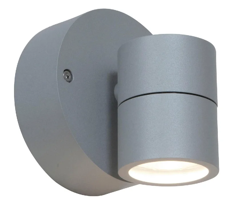 Industrial Lighting for Pharmaceutical ManufacturingKO 5 In 1 Light LED Outdoor Cylinder Wall Light Silver Finish