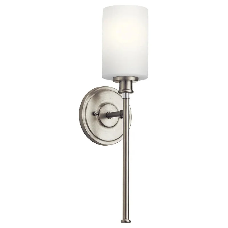 Explosion - Proof Industrial Lighting for Hazardous LocationsJoelson 18" 1-Light LED Wall Sconce With Clear Satin Etched Cased Opal Glass, Brushed Nickel Finish