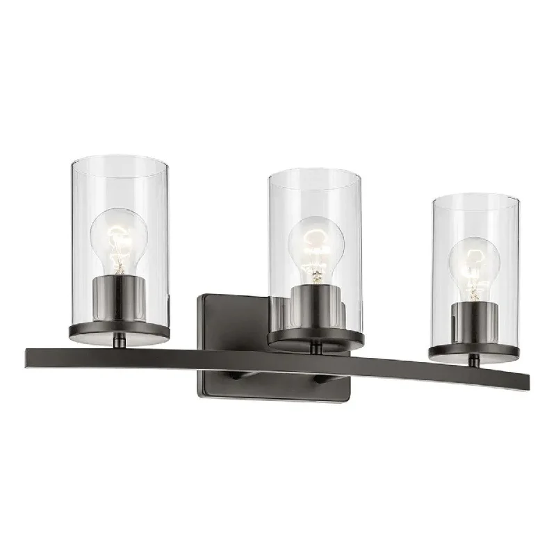 Industrial Area Lighting for Large Open SpacesCrosby 23 In 3-Lights Bathroom Vanity Light, Bronze Finish Industrial Area Lighting for Large Open SpacesCrosby 23 In 3-Lights Bathroom Vanity Light, Bronze Finish