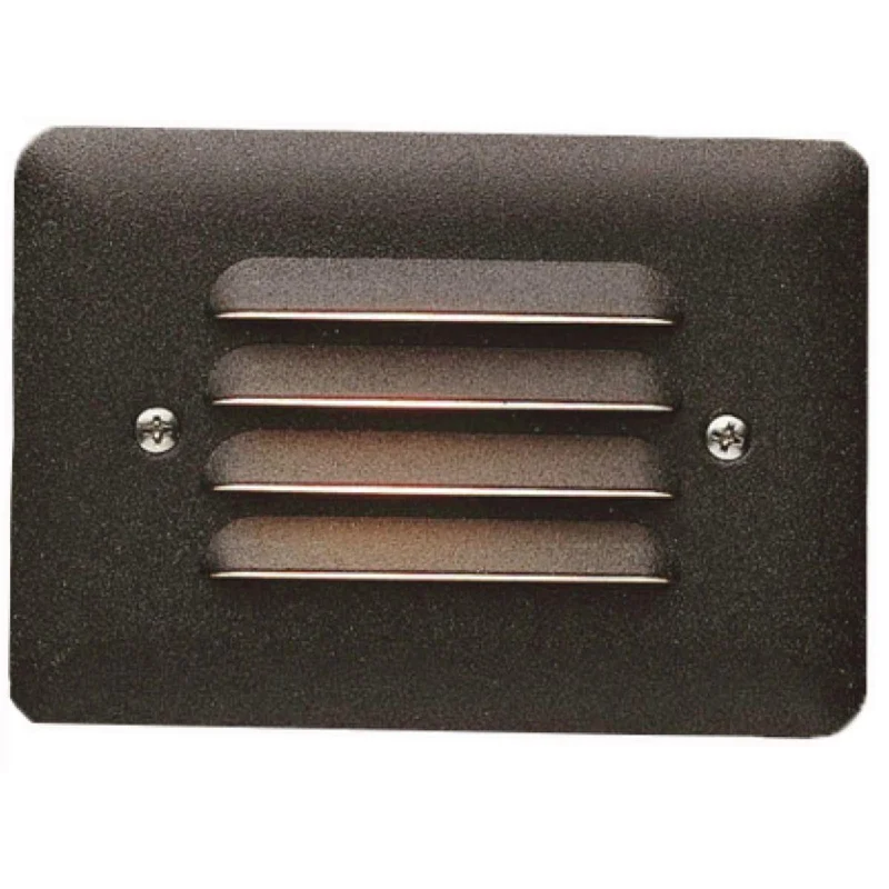 Industrial Lighting for Metal Fabrication Shops2.5W LED Landscape Mini Step Light Textured Architectural Bronze 41 Lumens 2700K 15V