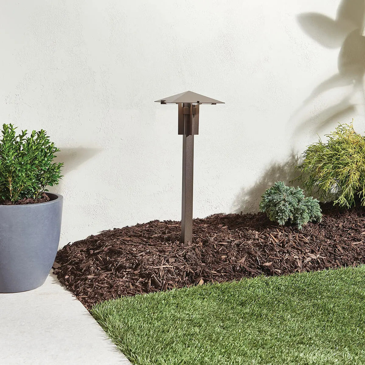 Industrial Area Lighting for Large Open Spaces2W 160 Lumens LED Forged Path Light 3000K Textured Architectural Bronze