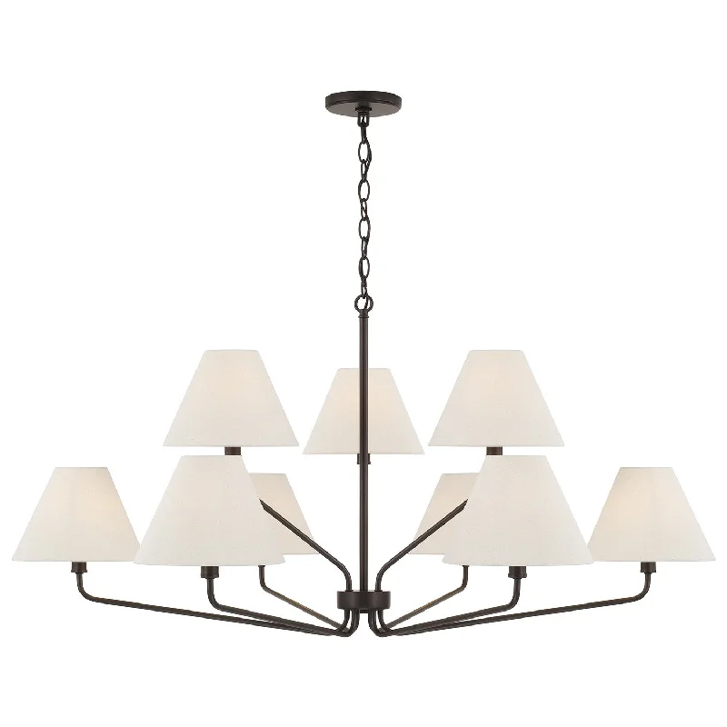 Industrial Lighting for Woodworking FactoriesChadwick Nine Light Chandelier