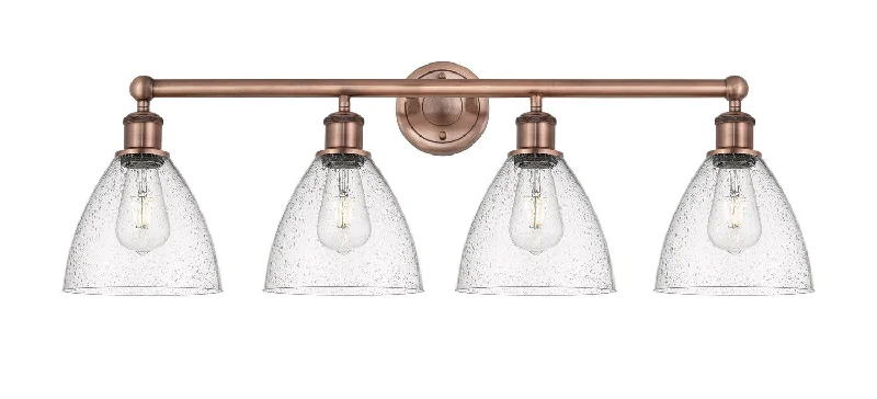 Dimmable Industrial Lighting for Ambiance ControlEdison Four Light Bath Vanity