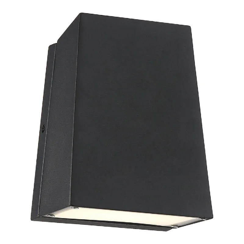 Industrial Lighting for Textile MillsEdge 6 in. LED Outdoor Wall Sconce Black Finish