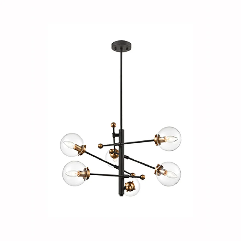 Track lighting with a long - lasting lifespanRefraction 6Lt Centre Ceiling Light - Black & Gold Finish Track lighting with a long - lasting lifespanRefraction 6Lt Centre Ceiling Light - Black & Gold Finish