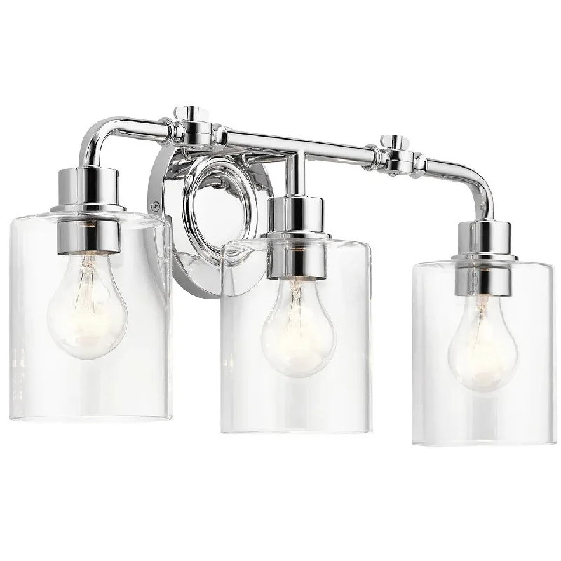 Industrial Lighting for Furniture FactoriesGunnison 24 In 3-Lights Bathroom Vanity Light, Chrome Finish Industrial Lighting for Furniture FactoriesGunnison 24 In 3-Lights Bathroom Vanity Light, Chrome Finish