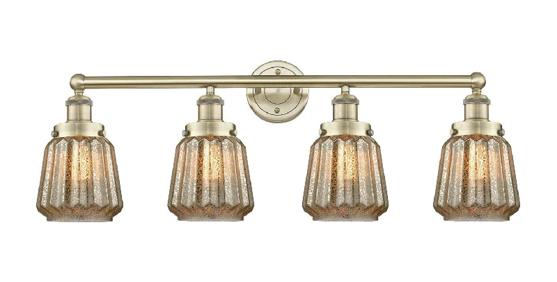 Industrial Lighting for Pharmaceutical ManufacturingEdison Four Light Bath Vanity