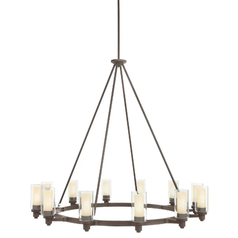 Industrial Emergency Lighting for Safety in FactoriesCircolo 45" 12-Light Chandelier 1-Tier with Clear Glass, Olde Bronze Finish Industrial Emergency Lighting for Safety in FactoriesCircolo 45" 12-Light Chandelier 1-Tier with Clear Glass, Olde Bronze Finish