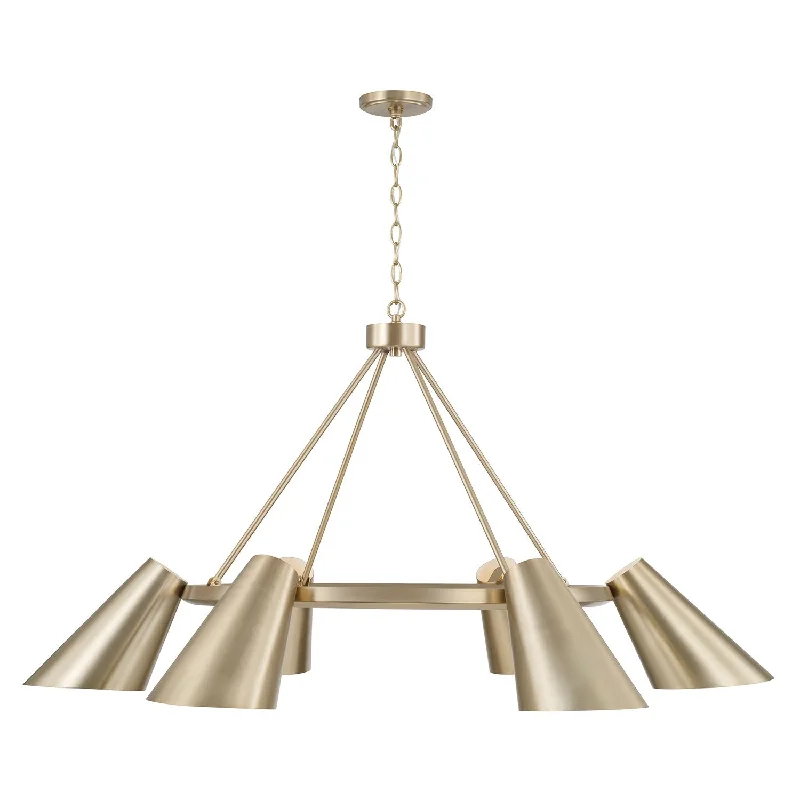 Low - Bay Industrial Lighting Fixtures for Small FactoriesLeo Six Light Chandelier