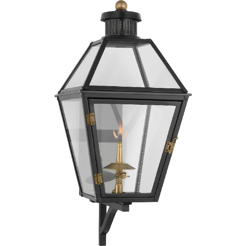 Track lighting with clear glass shadesStratford Small Bracketed Gas Wall Lantern