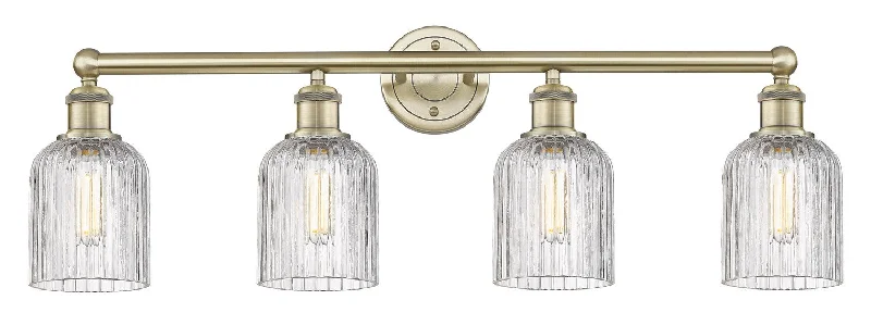 Industrial Lighting with High CRI (Color Rendering Index) for True Color PerceptionEdison Four Light Bath Vanity