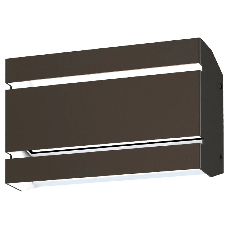 Industrial Area Lighting for Large Open SpacesLa Vida 9 in. LED Outdoor Wall Scocne Black Finish