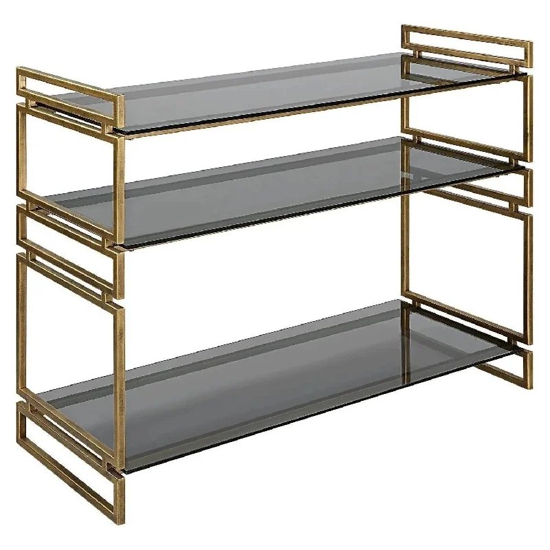 Contemporary track lighting in black finishStacked Up Console Table