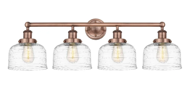 Dimmable Industrial Lighting for Ambiance ControlEdison Four Light Bath Vanity