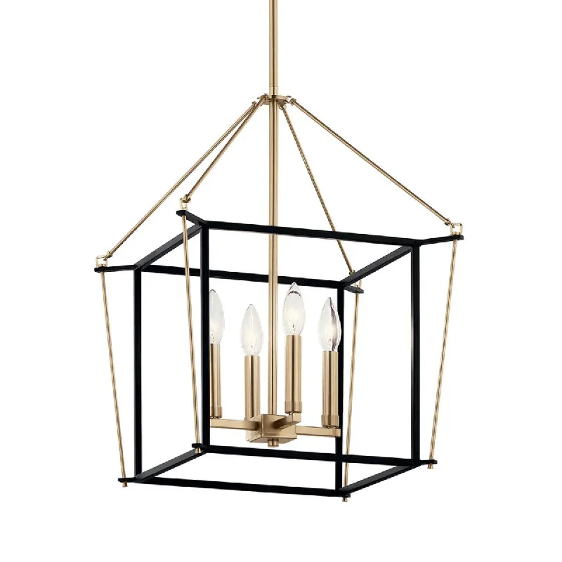 High - Bay LED Industrial Lighting for WarehousesEisley 21" 4-Light Pendant Light, Black and Champagne Bronze Finish High - Bay LED Industrial Lighting for WarehousesEisley 21" 4-Light Pendant Light, Black and Champagne Bronze Finish