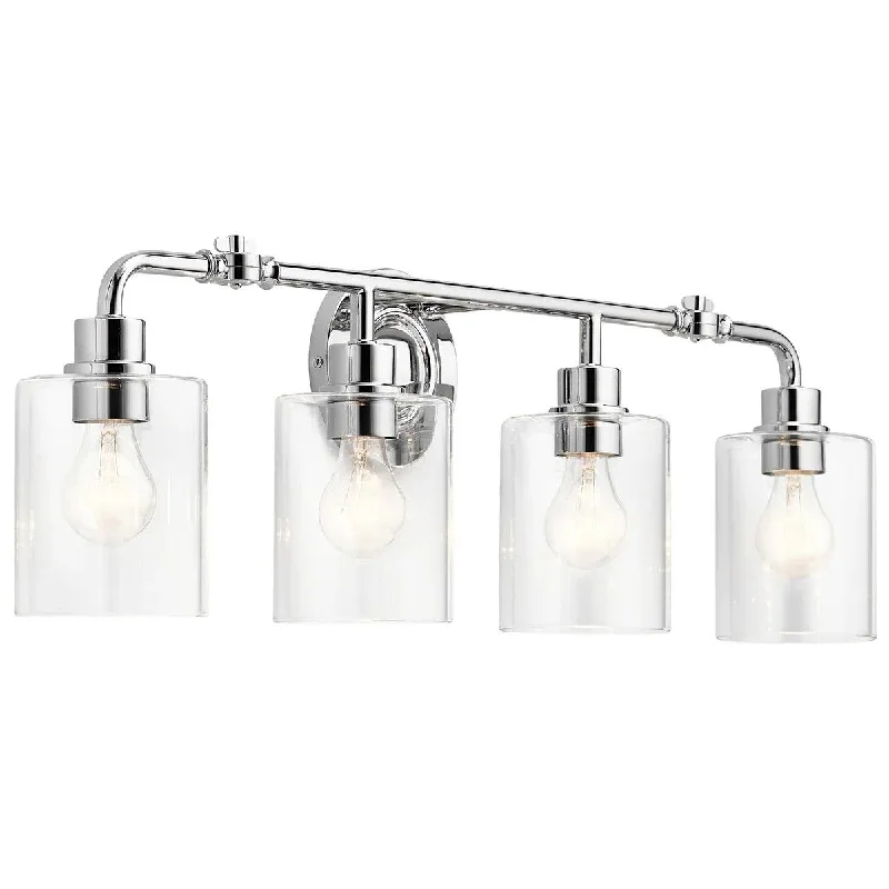 Durable Industrial Lighting for Harsh EnvironmentsGunnison 34 In 4-Lights Bathroom Vanity Light, Chrome Finish Durable Industrial Lighting for Harsh EnvironmentsGunnison 34 In 4-Lights Bathroom Vanity Light, Chrome Finish