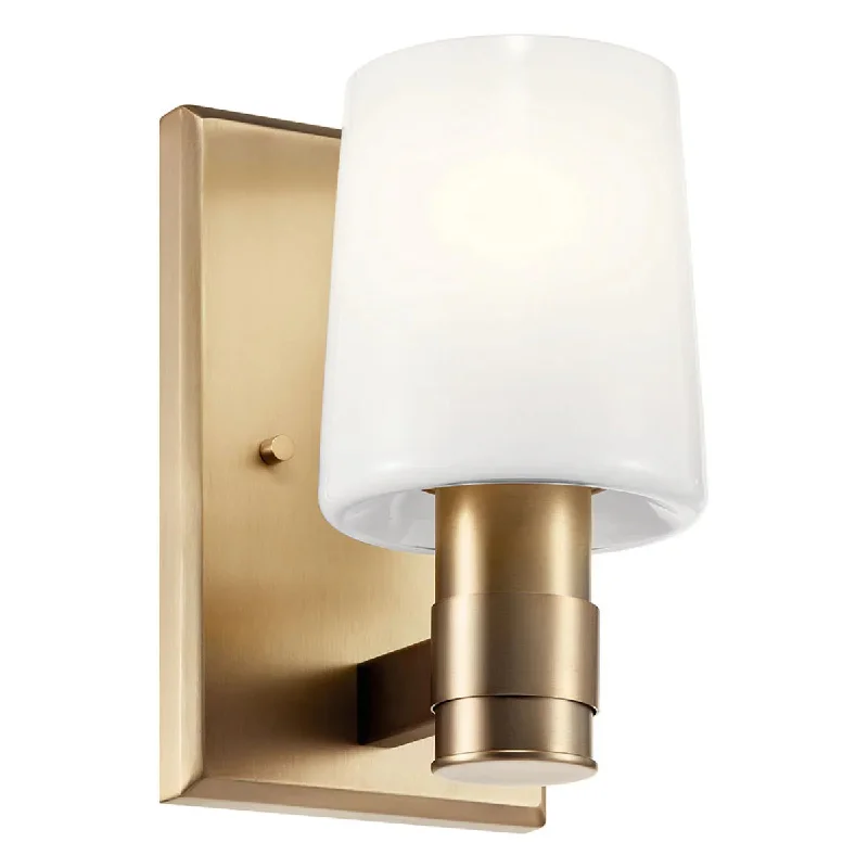 Industrial Lighting for Chemical PlantsAdani 8" 1-Light Wall Sconce With Opal Glass, Bronze Finish