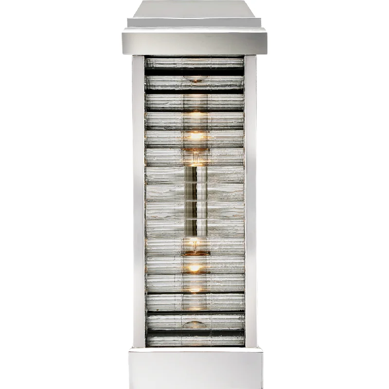 Track lighting with a sleek profileDunmore Curved Glass Louver Sconce