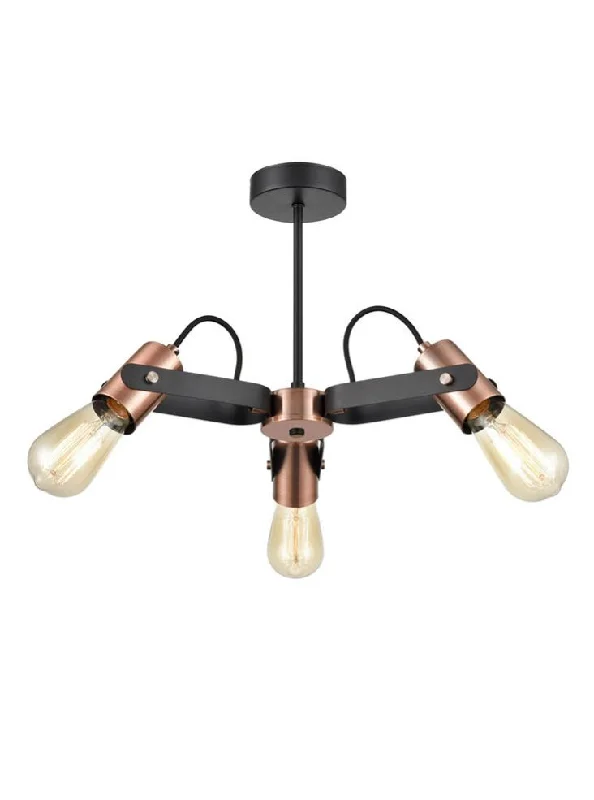 Track lighting with a minimalist track designAzure 3/5Lt Ceiling Flush Fitting - Black & Copper Finish Track lighting with a minimalist track designAzure 3/5Lt Ceiling Flush Fitting - Black & Copper Finish