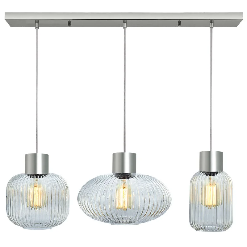 Satin Nickel & Clear Glass