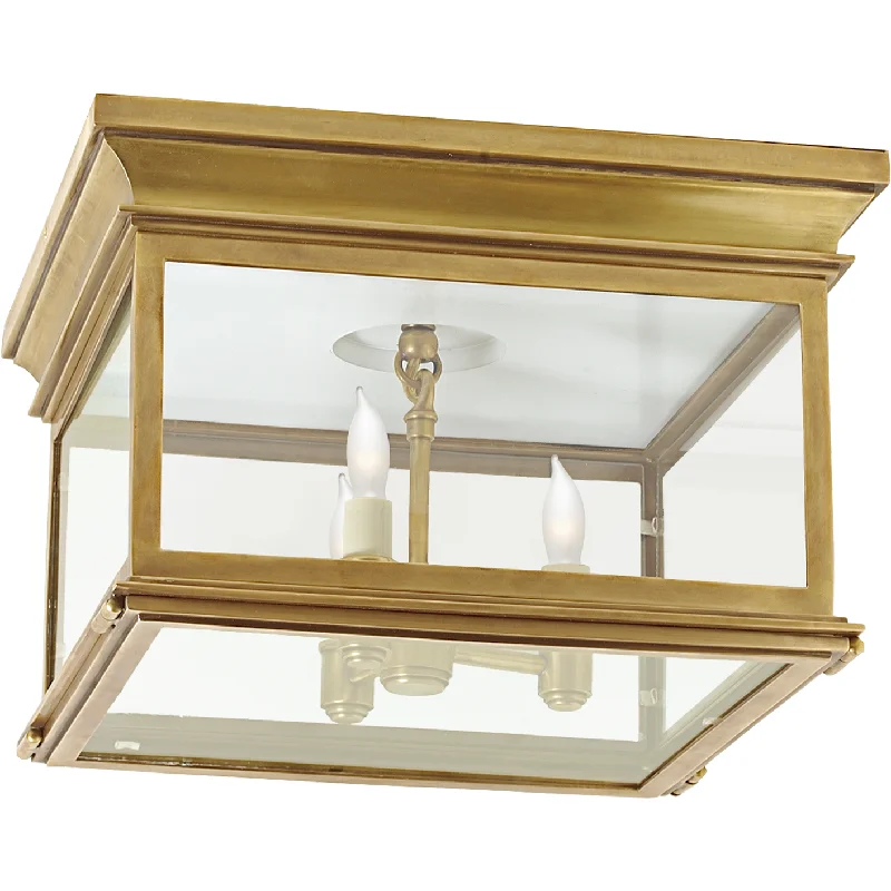 Modern track lighting with LED bulbsClub Large Square Flush Mount