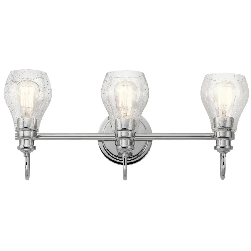Industrial Lighting for Printing Press FacilitiesGreenbrier 24 In 3-Lights Bathroom Vanity Light With Clear Seeded Glass, Chrome Finish Industrial Lighting for Printing Press FacilitiesGreenbrier 24 In 3-Lights Bathroom Vanity Light With Clear Seeded Glass, Chrome Finish