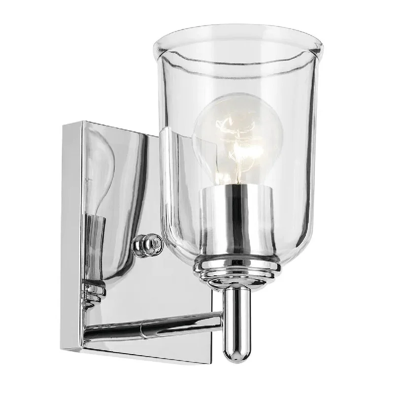 Waterproof Industrial Lighting for Wet AreasShailene 8" 1-Light Wall Sconce, Chrome Finish