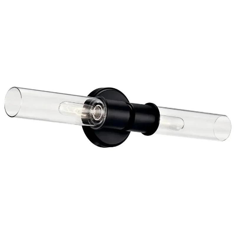 High - Bay LED Industrial Lighting for WarehousesAviv 24" 2-Lights Wall Sconce, Black Finish