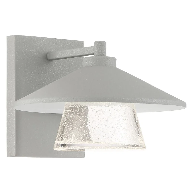 Industrial Exit Sign Lighting for Quick EvacuationSilo 10 in. LED Outdoor Wall Sconce 4000K Silver Finish
