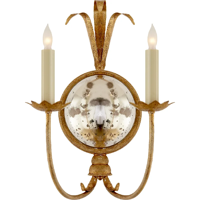 Track lighting for high - ceiling spacesGramercy Double Sconce
