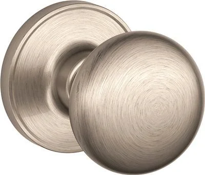 White track lighting for a clean lookSchlage Stratus Passage Lever Satin Nickel