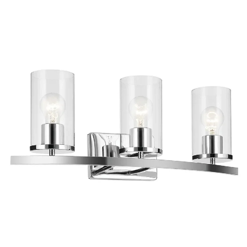 Industrial Lighting for Chemical PlantsCrosby 23 In 3-Lights Bathroom Vanity Light, Chrome Finish Industrial Lighting for Chemical PlantsCrosby 23 In 3-Lights Bathroom Vanity Light, Chrome Finish