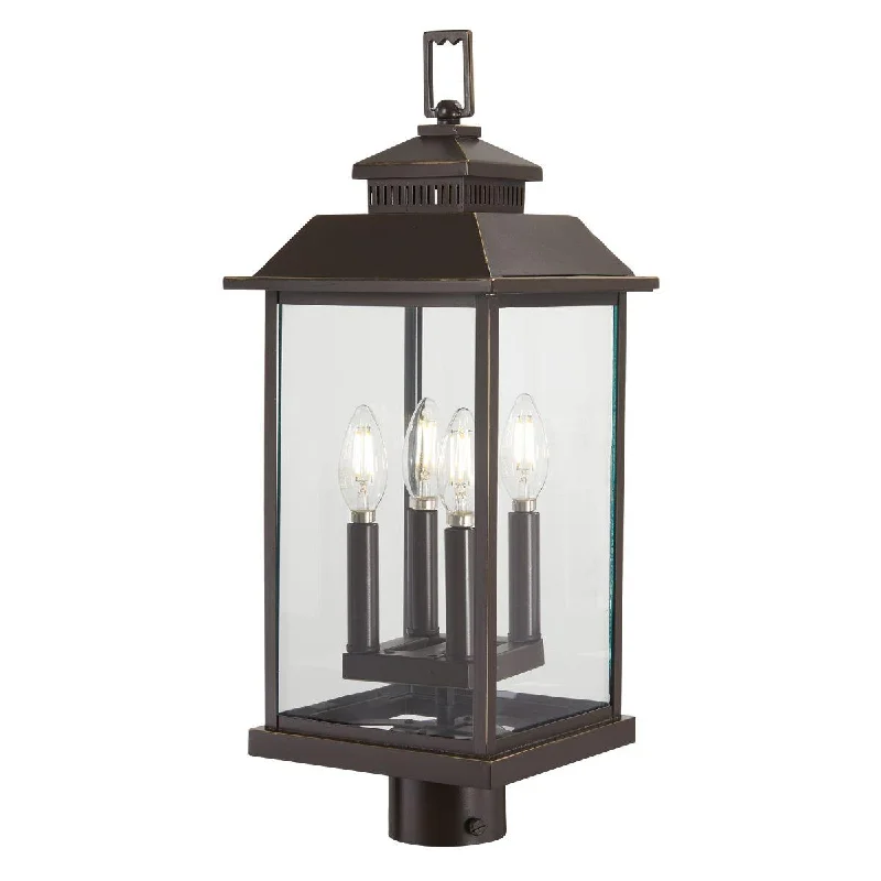 Industrial Area Lighting for Large Open SpacesMiner's Lof 23 in. 4 lights Lantern Head Oil Rubbed Bronze & Gold finish