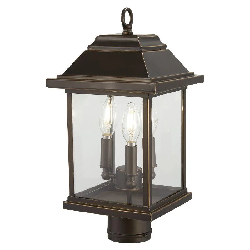 Industrial Pendant Lighting for Machine ShopsMariner's Pointe 17 in. 3 lights Lantern Head Oil Rubbed Bronze & Gold finish Industrial Pendant Lighting for Machine ShopsMariner's Pointe 17 in. 3 lights Lantern Head Oil Rubbed Bronze & Gold finish