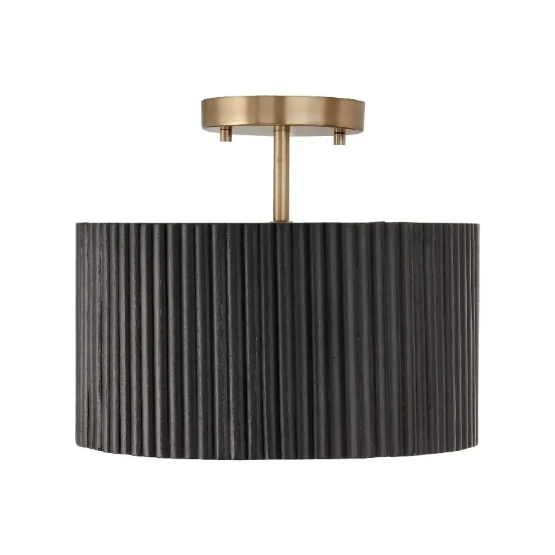 Track lighting with a brushed nickel finishDonovan Semi-Flush Mount