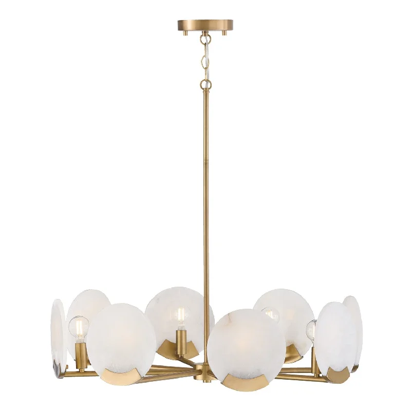 Industrial Lighting for Chemical PlantsOriya Eight Light Chandelier